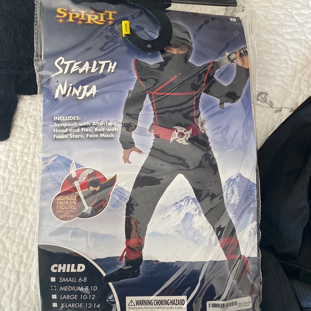 Ninja Halloween costume- brand new from Spirit Halloween store - Medium